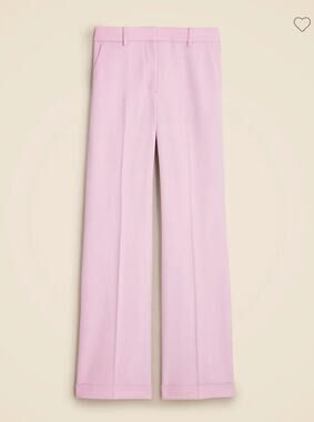 NWT J. Crew Cuffed Wide-Leg Trouser Pant In Wool Blend Purple 4